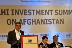 Ngoại trưởng Ấn Độ S.M. Krishna phát biểu tại hội nghị. (Ảnh: AFP/TTXVN)