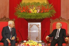 Tổng Bí thư Nguyễn Phú Trọng tiếp Tổng thống Cộng hòa Panama Ricardo Martinelli Berrocal đang thăm chính thức Việt Nam. (Ảnh: Trí Dũng/TTXVN)