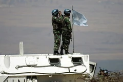Lực lượng gìn giữ hòa bình của Liên hợp quốc đang quan sát đường biên giữa Lebanon và Israel. (Ảnh: Daylife)