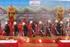 Quang cảnh lễ khởi công. (Ảnh: Hà Huy Hiệp/Vietnam+)