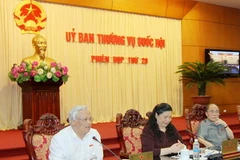 Phó Chủ tịch Quốc hội Uông Chu Lưu phát biểu tại phiên họp. (Ảnh: An Đăng/TTXVN)