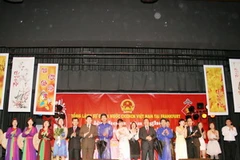 Hát quan họ tại đêm Liên hoan. (Ảnh: Thanh Hải/Vietnam+)