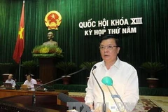 Bộ trưởng Bộ Tài Chính Đinh Tiến Dũng. (Ảnh: Phương Hoa/TTXVN)