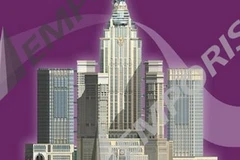 Mô hình khách sạn Makkah Clock Royal Tower. (Nguồn: Internet)