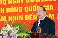 Phó Thủ tướng Nguyễn Xuân Phúc phát biểu chỉ đạo Hội nghị. (Ảnh: Thanh Tùng/TTXVN) 