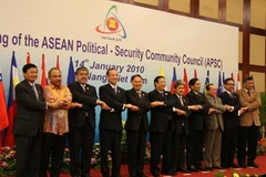 Các Bộ trưởng dự cuộc họp Cộng đồng Chính trị an ninh ASEAN lần thứ 3. (Ảnh: Văn Sơn/TTXVN)