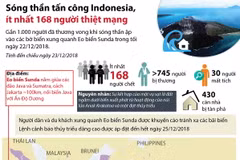 [Infographics] Sóng thần tại Indonesia, gần 1.000 người thương vong