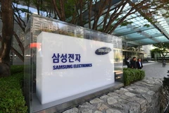 Biểu tượng Samsung tại trụ sở ở Seoul, Hàn Quốc ngày 31/10 vừa qua. (Ảnh: AFP/TTXVN)