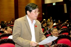 Đại biểu Quốc hội thành phố Hà Nội Đào Văn Bình phát biểu ý kiến. (Ảnh: Phương Hoa/TTXVN)