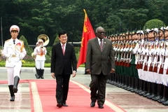 Chùm ảnh lễ đón, hội đàm nguyên thủ Việt Nam-Namibia