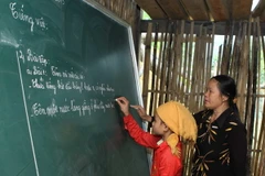 Một lớp học vùng cao ở tỉnh Cao Bằng. (Nguồn: TTXVN)