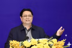 Thủ tướng Phạm Minh Chính kết luận buổi làm việc. (Ảnh: Dương Giang/TTXVN)