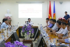 Đại sứ Việt Nam tại Campuchia Nguyễn Huy Tăng chủ trì Hội nghị. (Ảnh: Hoàng Minh/TTXVN)