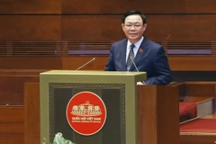 Chủ tịch Quốc hội Vương Đình Huệ phát biểu. (Ảnh: Nhan Sáng/TTXVN) 