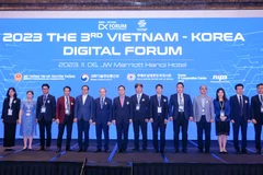 Diễn đàn hợp tác ICT Việt Nam - Hàn Quốc năm 2023 đã chính thức khai mạc. (Ảnh: Minh Sơn/Vietnam+)