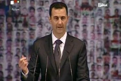 Tổng thống Syria Bashar al-Assad (ảnh) đã có bài phát biểu trên đài truyền hình quốc gia. (Nguồn: AFP/TTXVN)