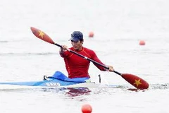 Vận động viên Hoàng Văn Tuấn (Hà Nội). (Ảnh: TTXVN)