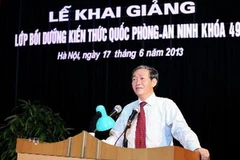 Ủy viên Bộ Chính trị, Bí thư Trung ương Đảng Đinh Thế Huynh phát biểu tại buổi lễ. (Ảnh: Lâm Khánh/TTXVN)