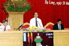 Phó Thủ tướng Nguyễn Xuân Phúc phát biểu tại buổi làm việc. (Ảnh: Doãn Tấn/TTXVN)