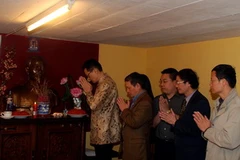 Nghi lễ Giỗ tổ Hùng Vương diễn ra vào tháng 3 Âm lịch hàng năm tại Khu Di tích lịch sử Đền Hùng (Phú Thọ). (Ảnh: TTXVN)