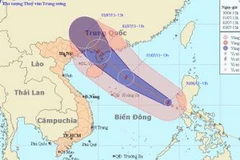 Hướng đi của cơn bão. (Ảnh: nchmf)