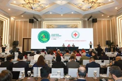 Lễ bế mạc Hội nghị Chữ thập Đỏ và Trăng Lưỡi liềm Đỏ khu vực Châu Á-Thái Bình Dương lần thứ 11. (Ảnh: Thanh Tùng/TTXVN)