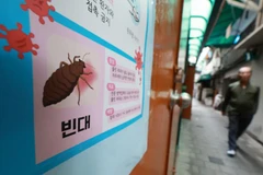 Một panô cảnh báo về nạn rệp giường tại Hàn Quốc. (Nguồn: The Korea Times)