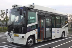 Xe buýt tự lái với tốc độ tối đa 35 km/h, chở được 30 người, sẽ là một phương tiện đưa đón giữa HICity và nhà ga quốc tế của Sân bay Haneda. (Nguồn: Vietnam+)