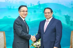 Thủ tướng Phạm Minh Chính tiếp ông Kakinoki Masumi, Chủ tịch kiêm Tổng Giám đốc Tập đoàn Marubeni (Nhật Bản). (Ảnh: Dương Giang/TTXVN)