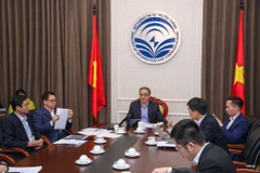 Thứ trưởng Bộ Thông tin và Truyền thông Phan Tâm tại cuộc họp báo về việc Việt Nam đăng cai tổ chức Hội nghị và Triển lãm Thế giới số 2020. (Ảnh: Minh Sơn/Vietnam+)