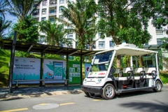 FPT Software và Tập đoàn Ecopark đã thử nghiệm thành công xe tự hành trong khuôn viên khu đô thị. (Ảnh: FPT)