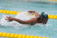 Kình ngư Võ Thanh Tùng. (Ảnh: Ngọc Trường/TTXVN)