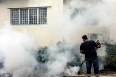 Phun thuốc khử trùng nhằm ngăn chặn sự lây lan của virus Zika tại Kuala Lumpur, Malaysia. (Nguồn: EPA/TTXVN)