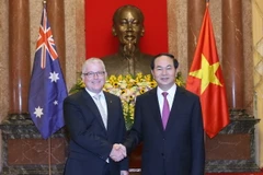 Chủ tịch nước Trần Đại Quang tiếp Ngài Craig Chittick, Đại sứ Australia đến trình Quốc thư. (Ảnh: Nhan Sáng/TTXVN)