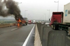 Hiện trường vụ cháy. (Nguồn: TTXVN)