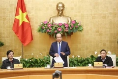 Bộ trưởng, Chủ nhiệm Văn phòng Chính phủ Mai Tiến Dũng chủ trì hội nghị. (Ảnh: Dương Giang/TTXVN) 