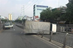 Hiện trường vụ tai nạn. (Ảnh: TTXVN phát)