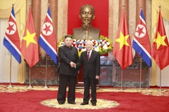 Lễ đón Chủ tịch Triều Tiên Kim Jong-un tại Phủ Chủ tịch