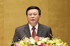 Ủy viên Bộ Chính trị, Giám đốc Học viện Chính trị quốc gia Hồ Chí Minh, Chủ tịch Hội đồng Lý luận Trung ương Nguyễn Xuân Thắng. (Ảnh: Phương Hoa/TTXVN)