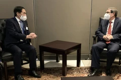 Bộ trưởng Ngoại giao Bùi Thanh Sơn gặp Bộ trưởng Ngoại giao Cuba Bruno Parilla ngày 21/9/2021 tại New York, Mỹ. (Ảnh: TTXVN)