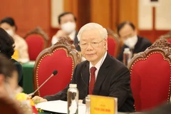 Tổng Bí thư Nguyễn Phú Trọng phát biểu tại hội đàm. (Ảnh: Phương Hoa/TTXVN)