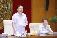 Chủ tịch Quốc hội Vương Đình Huệ phát biểu. (Ảnh: Doãn Tấn/TTXVN)