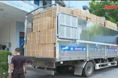 Thuê xe 'luồng xanh' để chở thiết bị y tế không rõ nguồn gốc