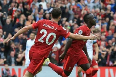 Jota và Mane cùng nhau lập công giúp Liverpool chiến thắng. (Nguồn: Getty Images)