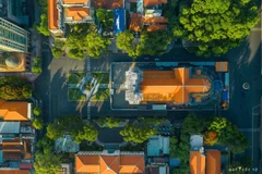 [Photo] Hình ảnh từ trên cao TP.HCM giãn cách theo Chỉ thị 16