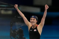 Yui Ohashi giành huy chương Vàng môn bơi, giúp Nhật Bản tiếp tục dẫn đầu. (Nguồn: Rueters)