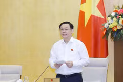 Chủ tịch Quốc hội Vương Đình Huệ phát biểu khai mạc phiên họp. (Ảnh: Doãn Tấn/TTXVN)