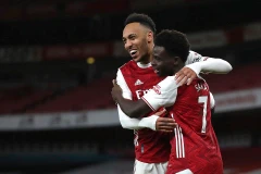 Aubameyang và Bukayo Saka giúp Arsenal chiến thắng. (Nguồn: AP)