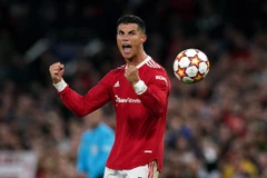 Ronaldo ăn mừng sau khi ghi bàn giúp M.U thắng trận. (Nguồn: Getty Images)