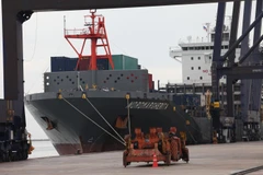 Tàu chở hàng cập cảng Laem Chabang tại tỉnh Chon Buri. (Nguồn: Bangkok Post)